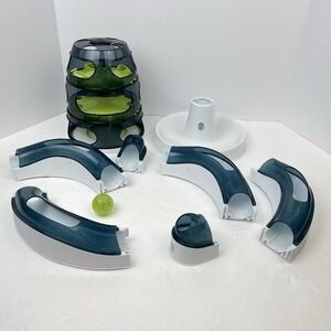 Catit Senses Play Circuit Interactive Cat Toy 6 Blue Track Pieces One Ball, Maze